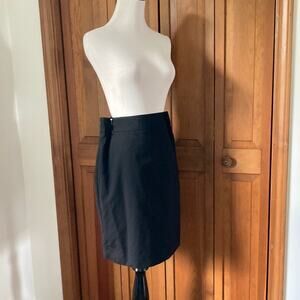 J. Crew Black Wool Pencil Skirt, Size 4